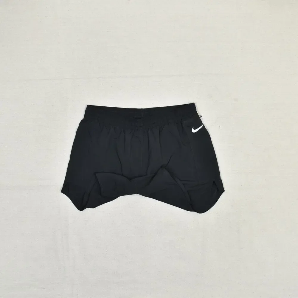 Nike Men's Sweat Shorts Pull On Solid Polyester Black Size M Dri Fit Gym Workout